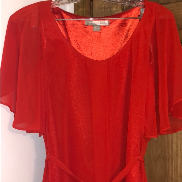 SOLD Love 21 Forever 21 Ruffle Hot Red Dress - Picture 4 of 8